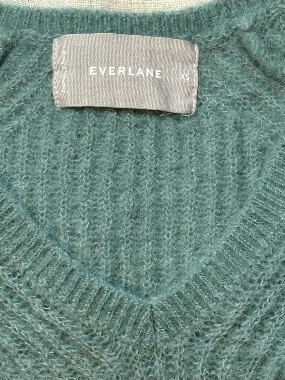 Everlane The Alpaca V-Neck Sweater Size XS Ribbed Knit Pullover - Picture 5 of 6